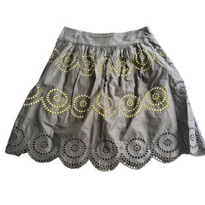 INC International Concepts Black Eyelet Embroidered Skirt | 4P